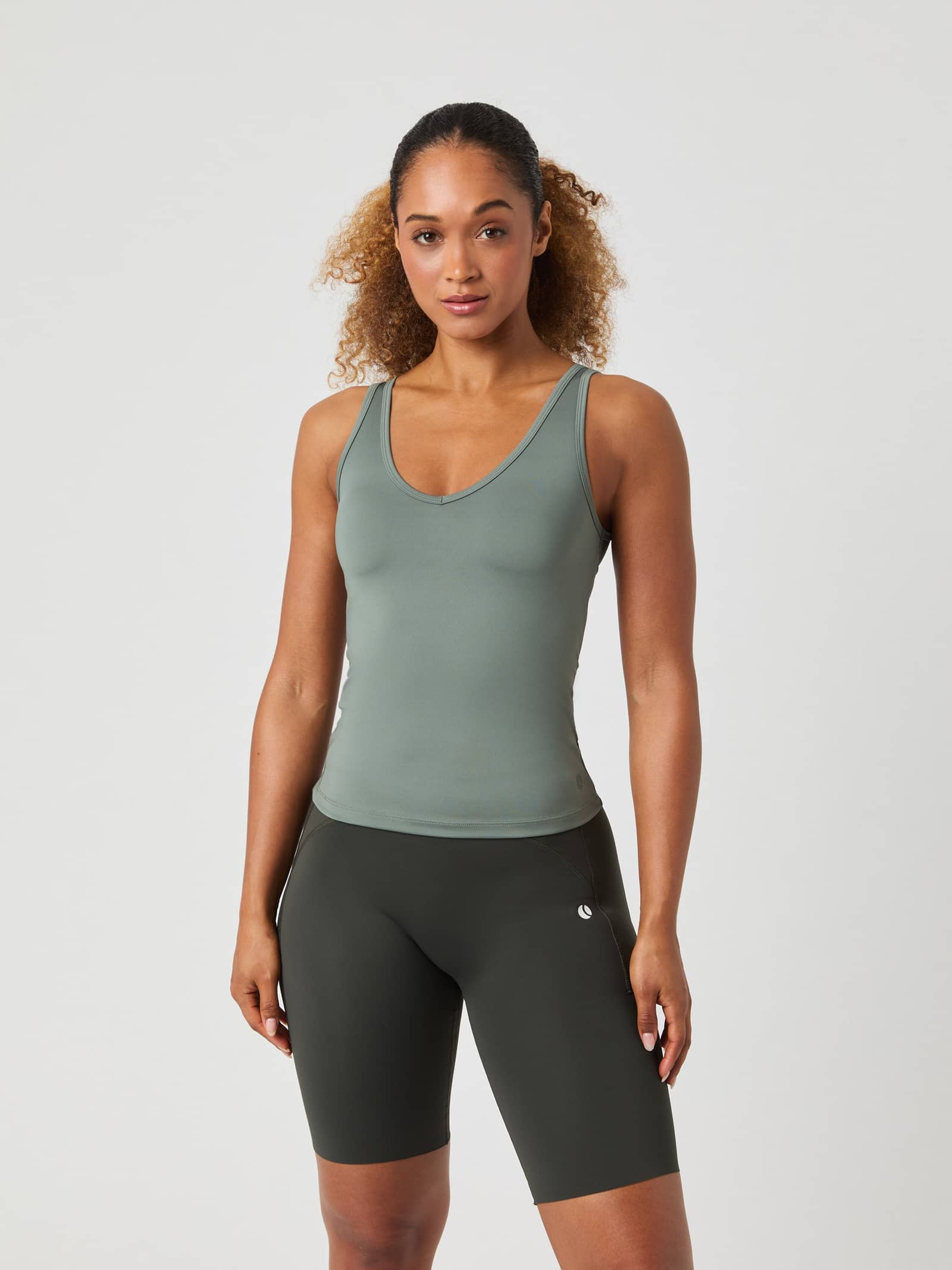 Björn Borg - Ace Deep V Neck Tank Top Agave Green Women - Image 1