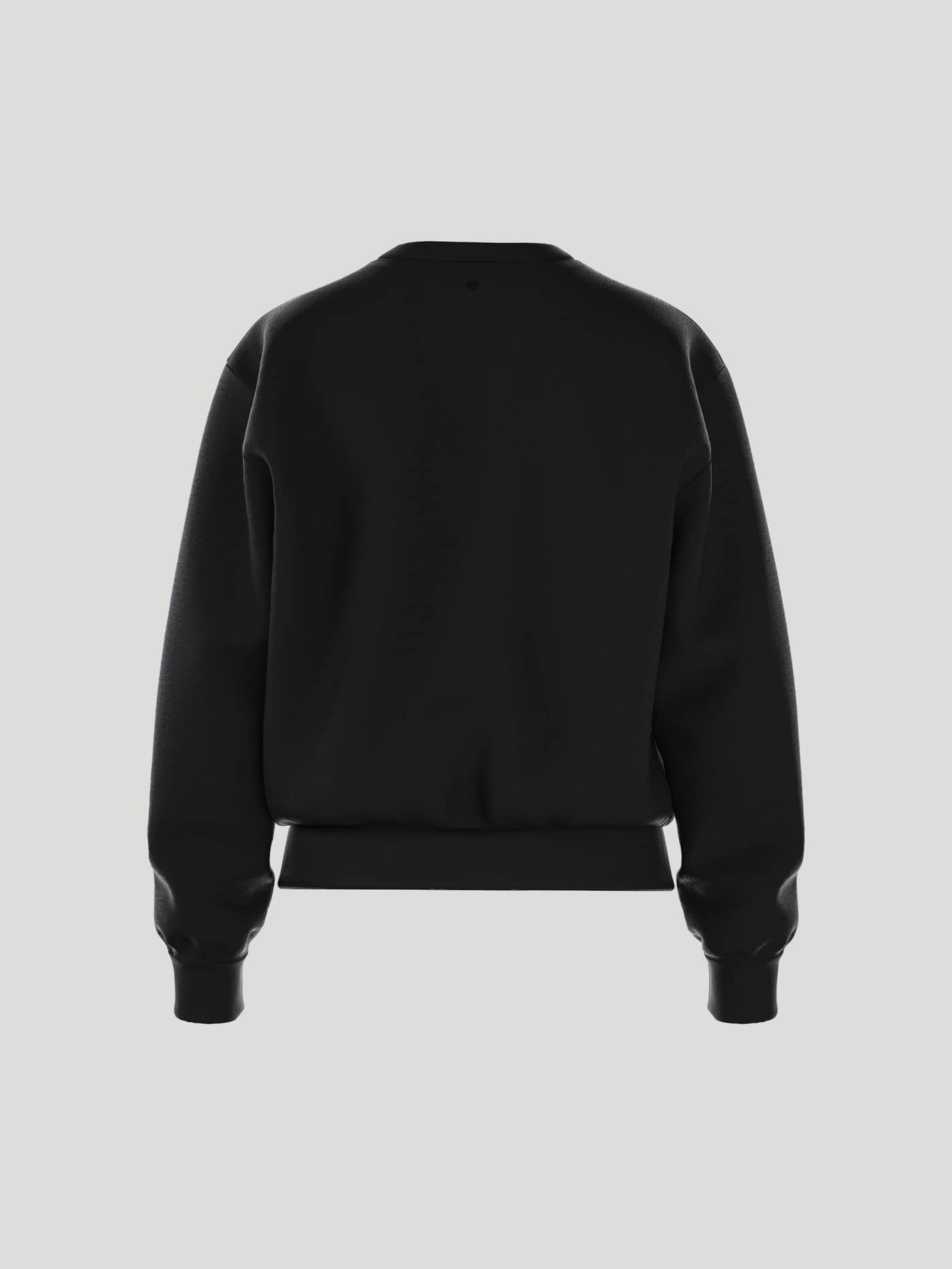 Back view of the women's Borg Essential 1 Sweatshirt in black. - Image 2