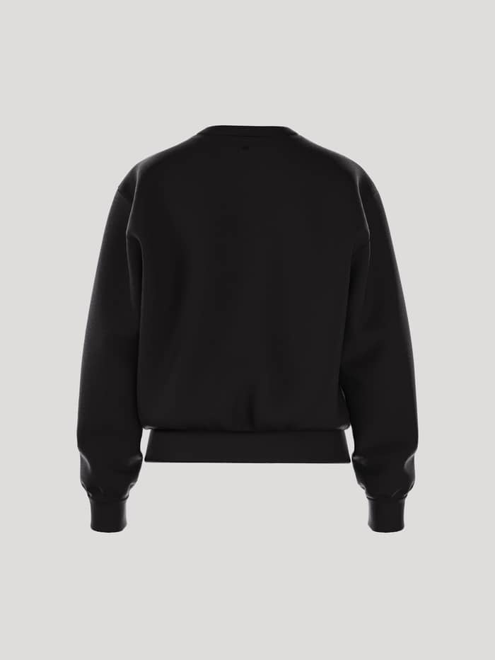 Rückansicht des Borg Essential 1 Sweatshirt in Black Beauty (Schwarz) für Damen mit stilvollem Fit und dezentem Logo. - Image 2