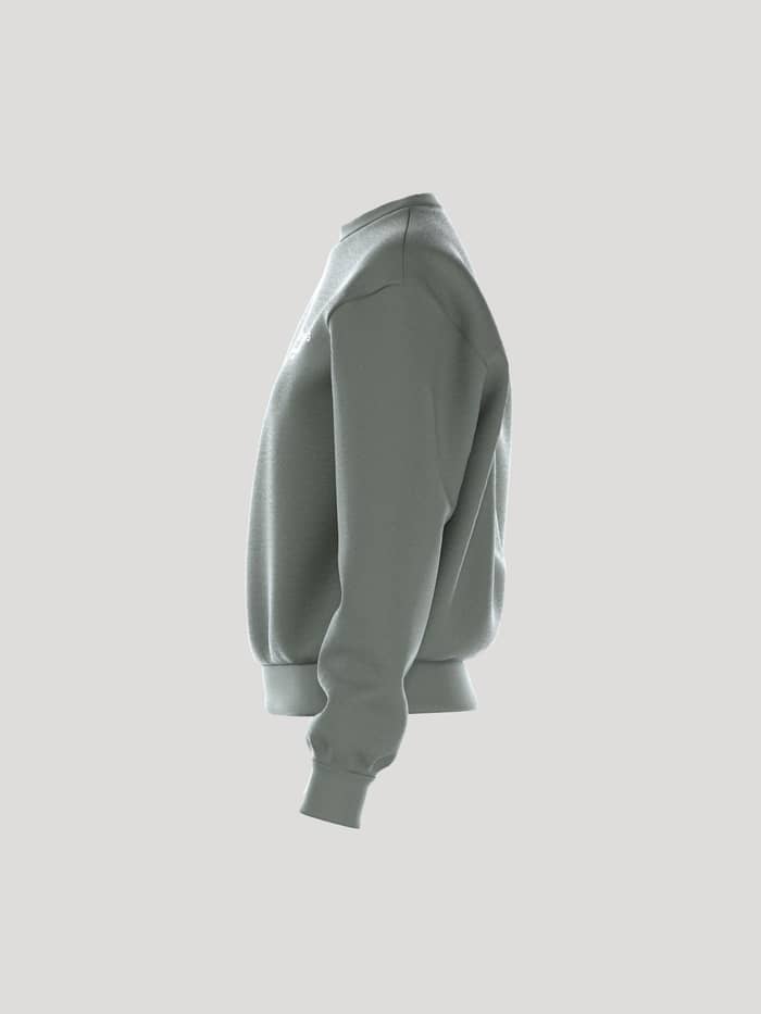 Seitenansicht des Borg Essential 1 Sweatshirt für Damen in Agave Green (Grün) mit lockerer Passform und weichem Material. - Image 4