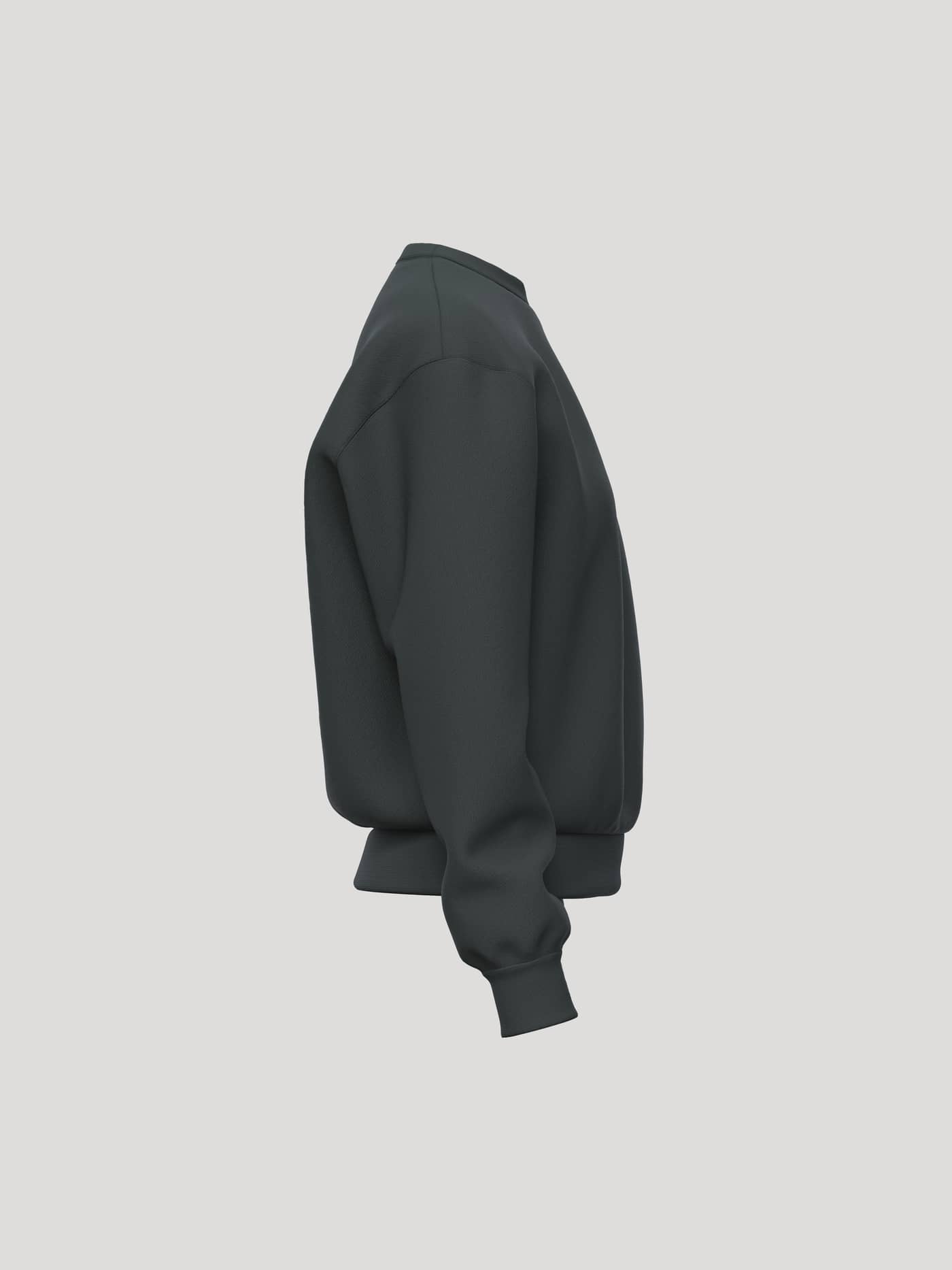 Borg Essential 1 Sweatshirt i Urban Chic (Grøn) set fra siden med en løs pasform og blød fleece til kvinder. - Image 4