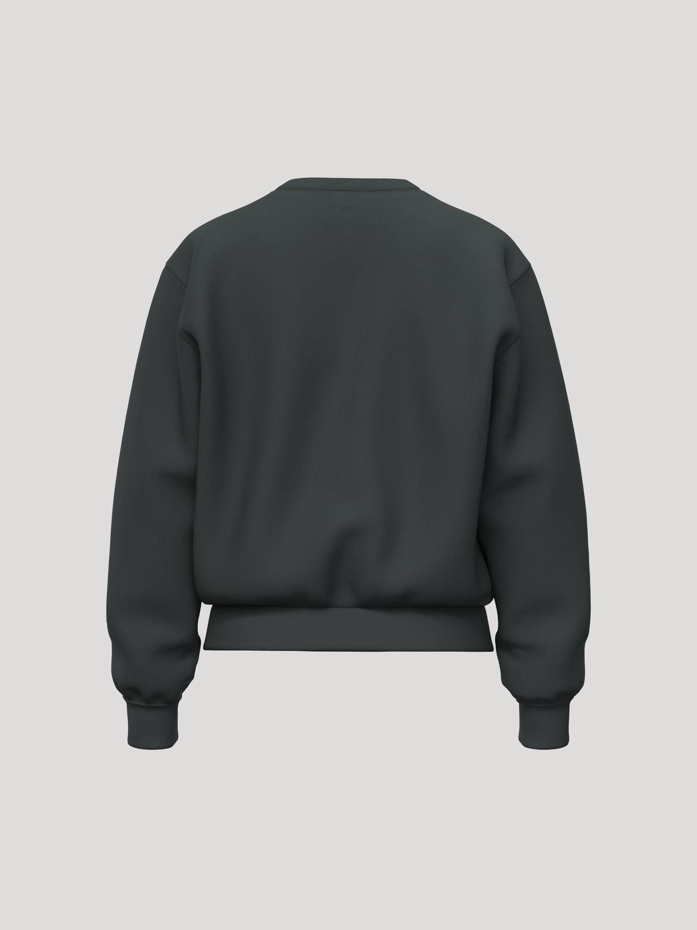 Back view of the Borg Essential 1 Sweatshirt in Urban Chic (green). - Image 2