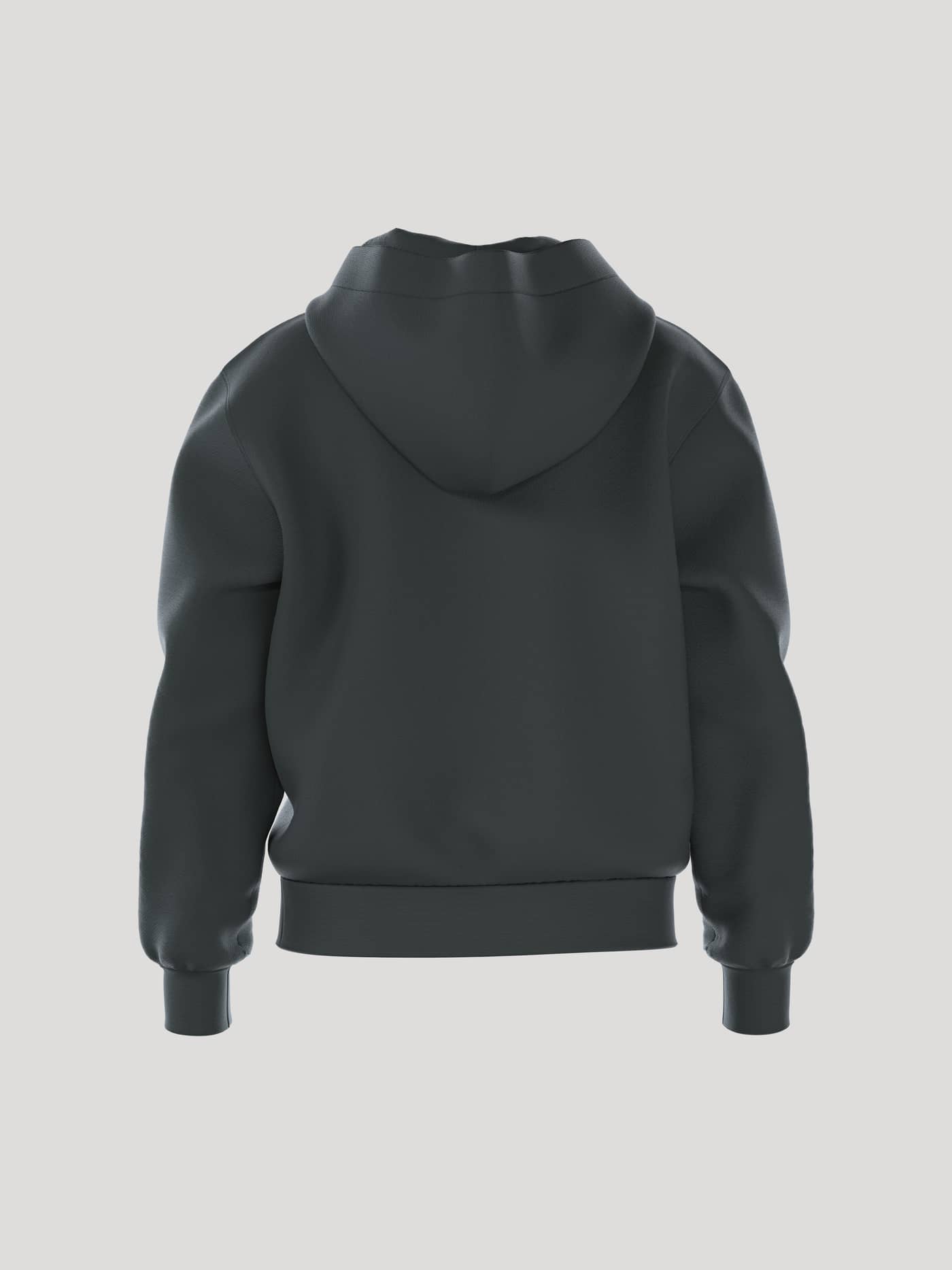 Back view of the women's Borg Essential 1 Hoodie in Urban Chic (Green), featuring a loose fit and soft fleece material. - Image 2