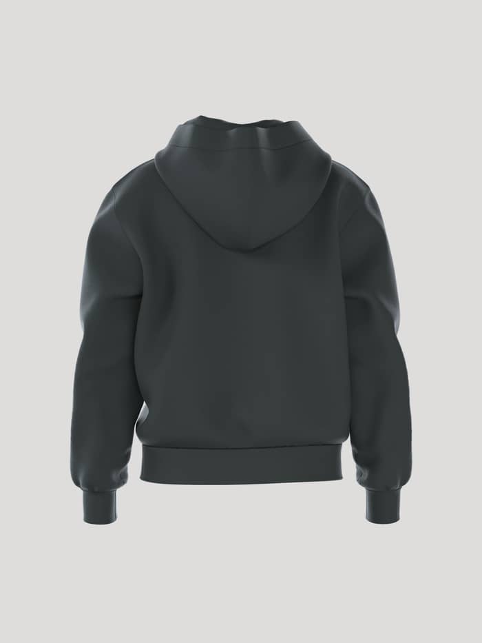 Achteraanzicht van de Borg Essential 1 Hoodie voor dames in Urban Chic (Groen) met een losse pasvorm van zachte fleece. - Image 2