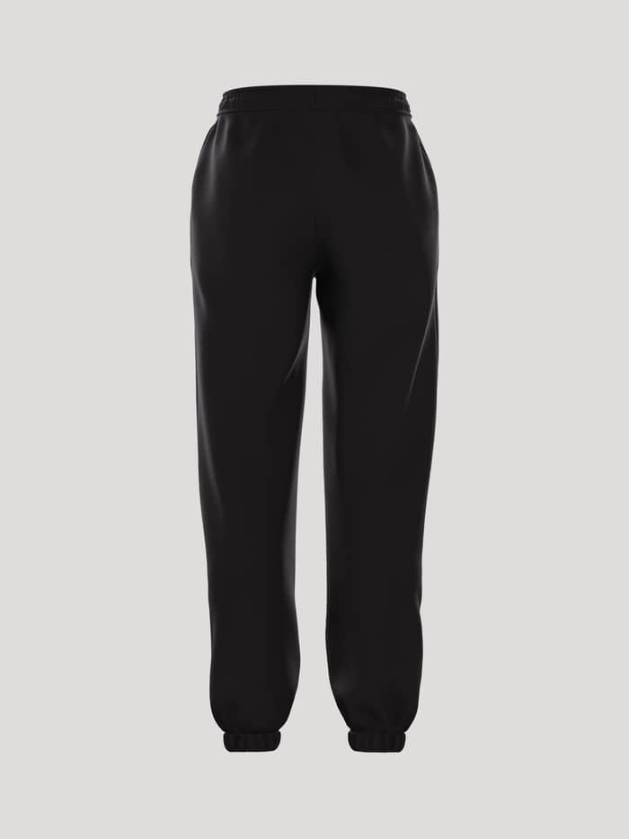 Borg Essential 1 Sweatpants i Black Beauty (Sort) til kvinder set bagfra med en stilfuld og løs pasform. - Image 2