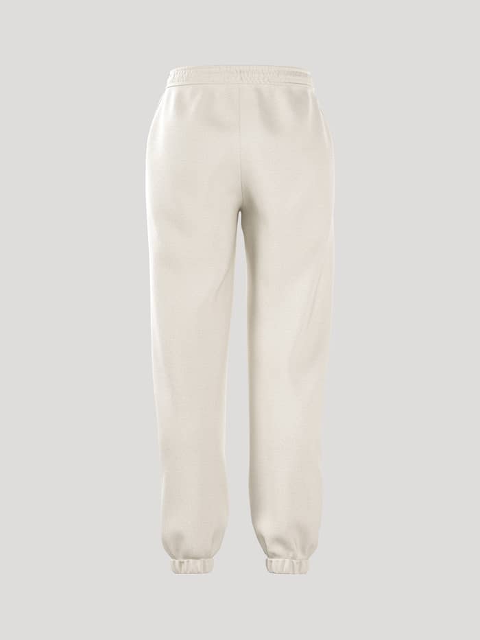 Borg Essential 1 Sweatpants i TOFU (Hvid) set bagfra med en løs pasform og stilfuldt design til kvinder. - Image 2