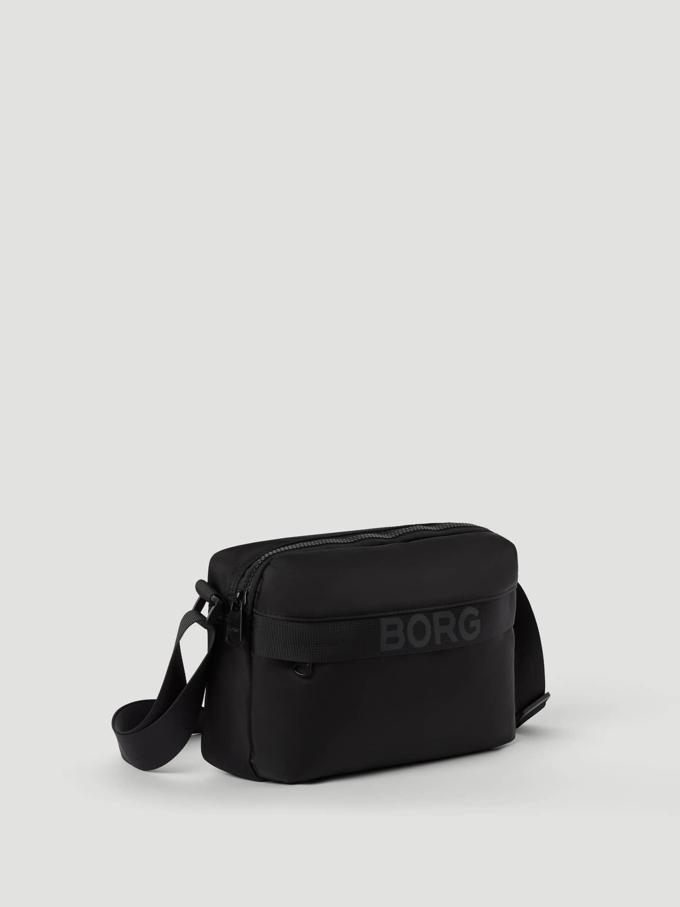 Borg Classic Crossover Bag 2,5 L in Black Beauty (Schwarz) aus recyceltem Polyester mit tonalem schwarzem Logo. - Image 2