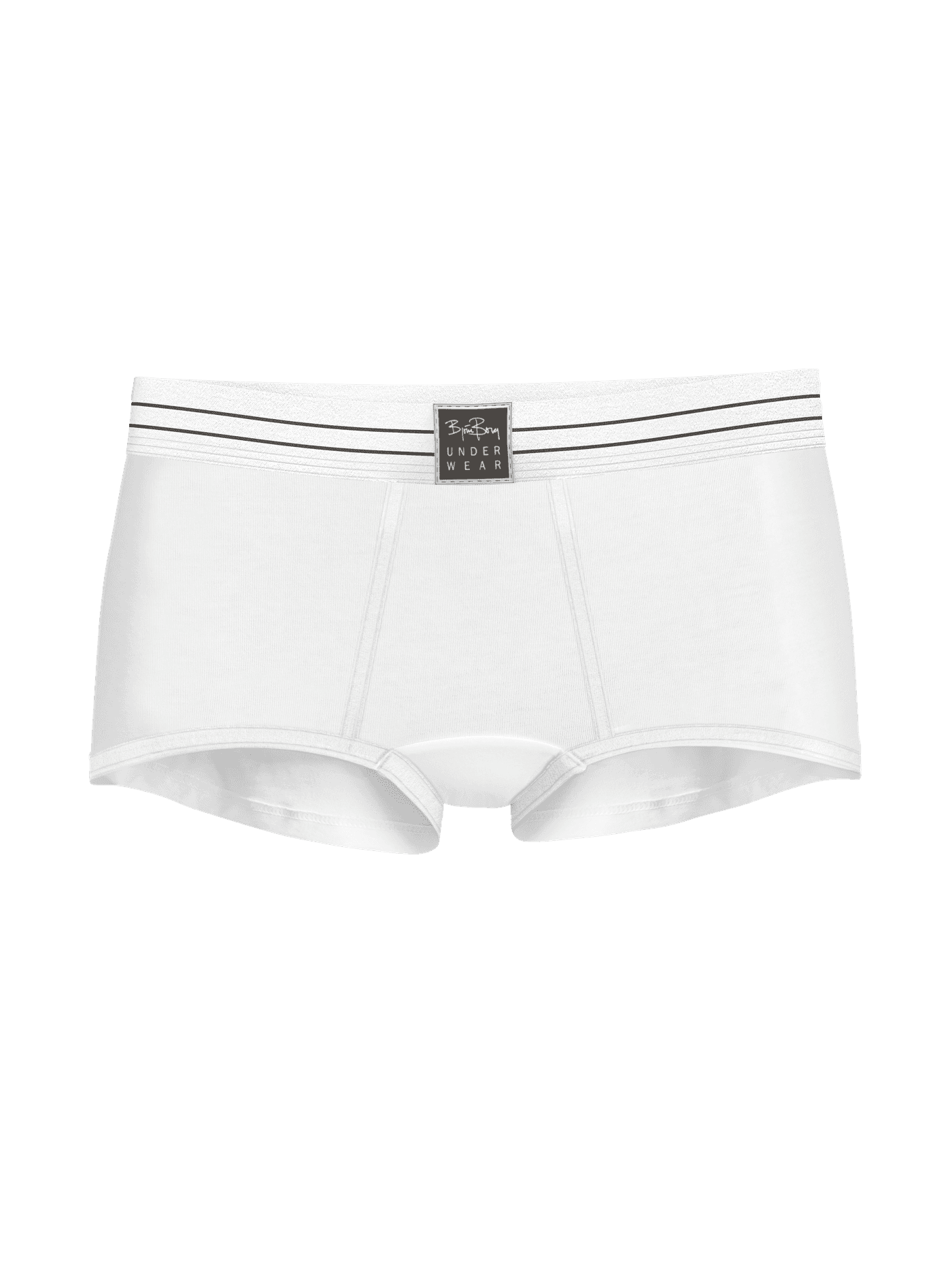 Original Boxer Shorts 2-pack for kvinner i hvit organisk bomullsstretch med logo i linningen, sett forfra. - Image 2