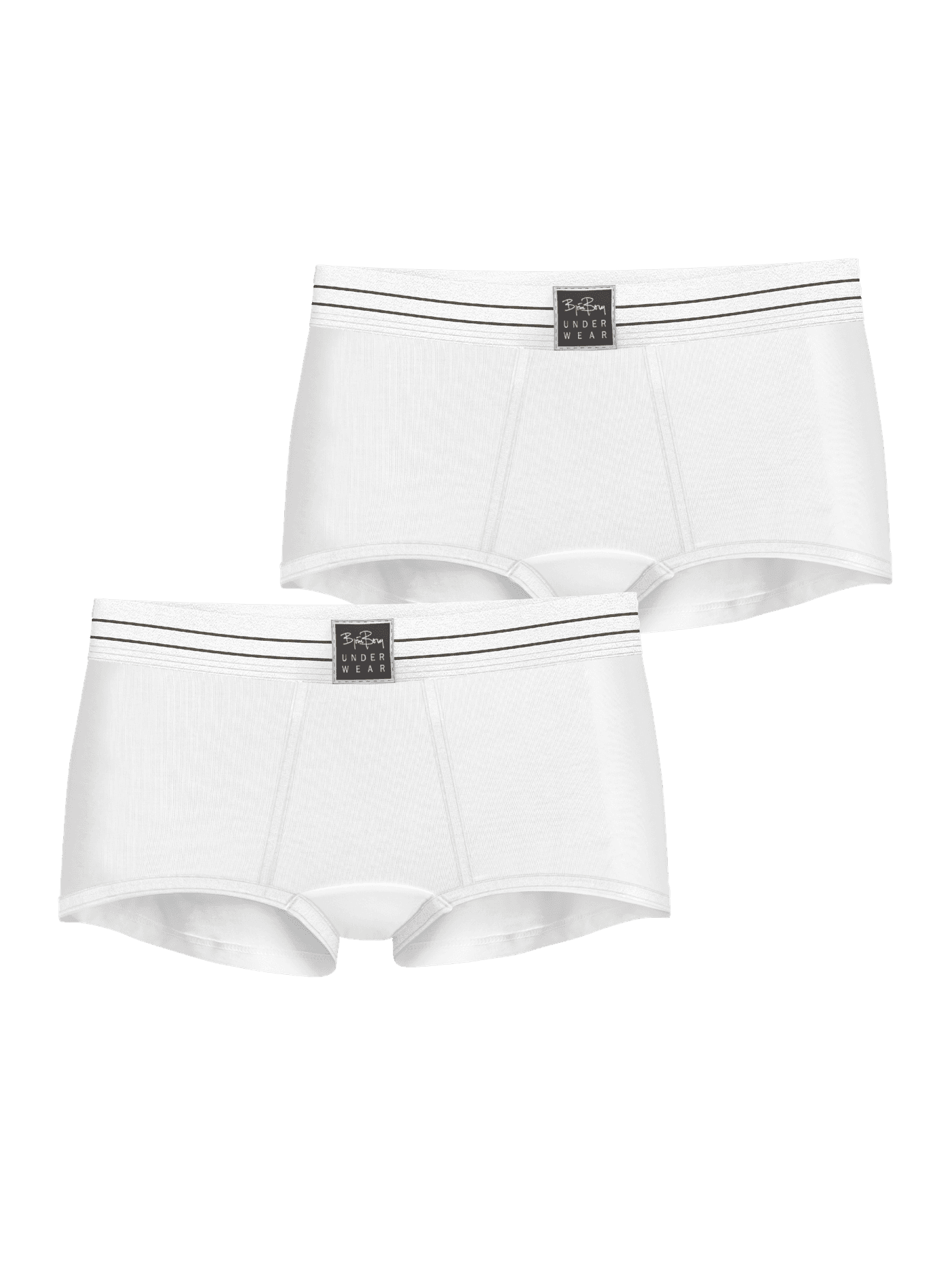 Original Boxer Shorts 2-pack in White (White) featuring organic cotton stretch fabric and a comfortable fit for women. - Image 1