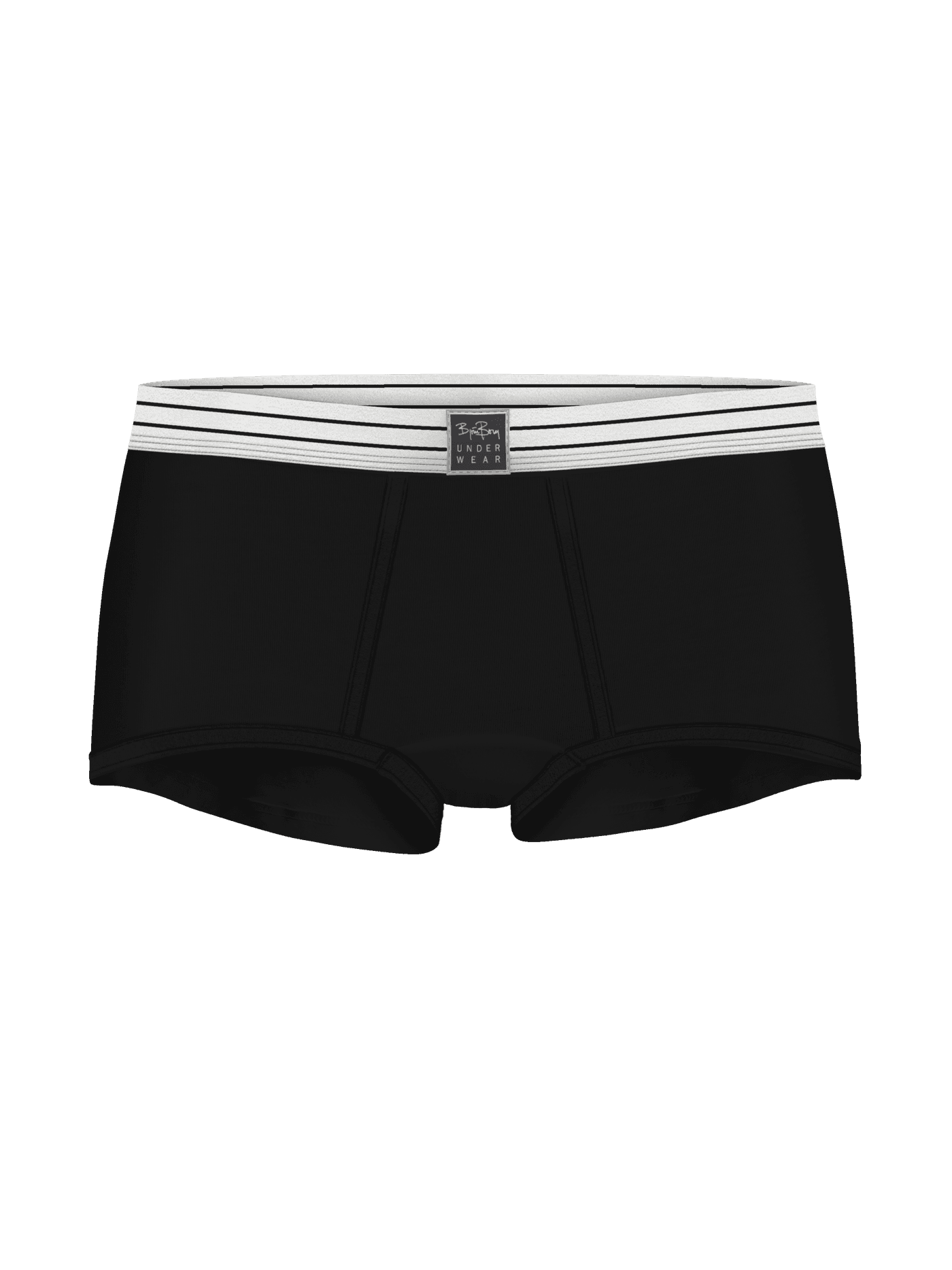 Vorderansicht der schwarzen Björn Borg Original Boxer Shorts 2-pack aus Bio-Baumwoll-Stretch mit Heritage-Logo-Bund. - Image 2