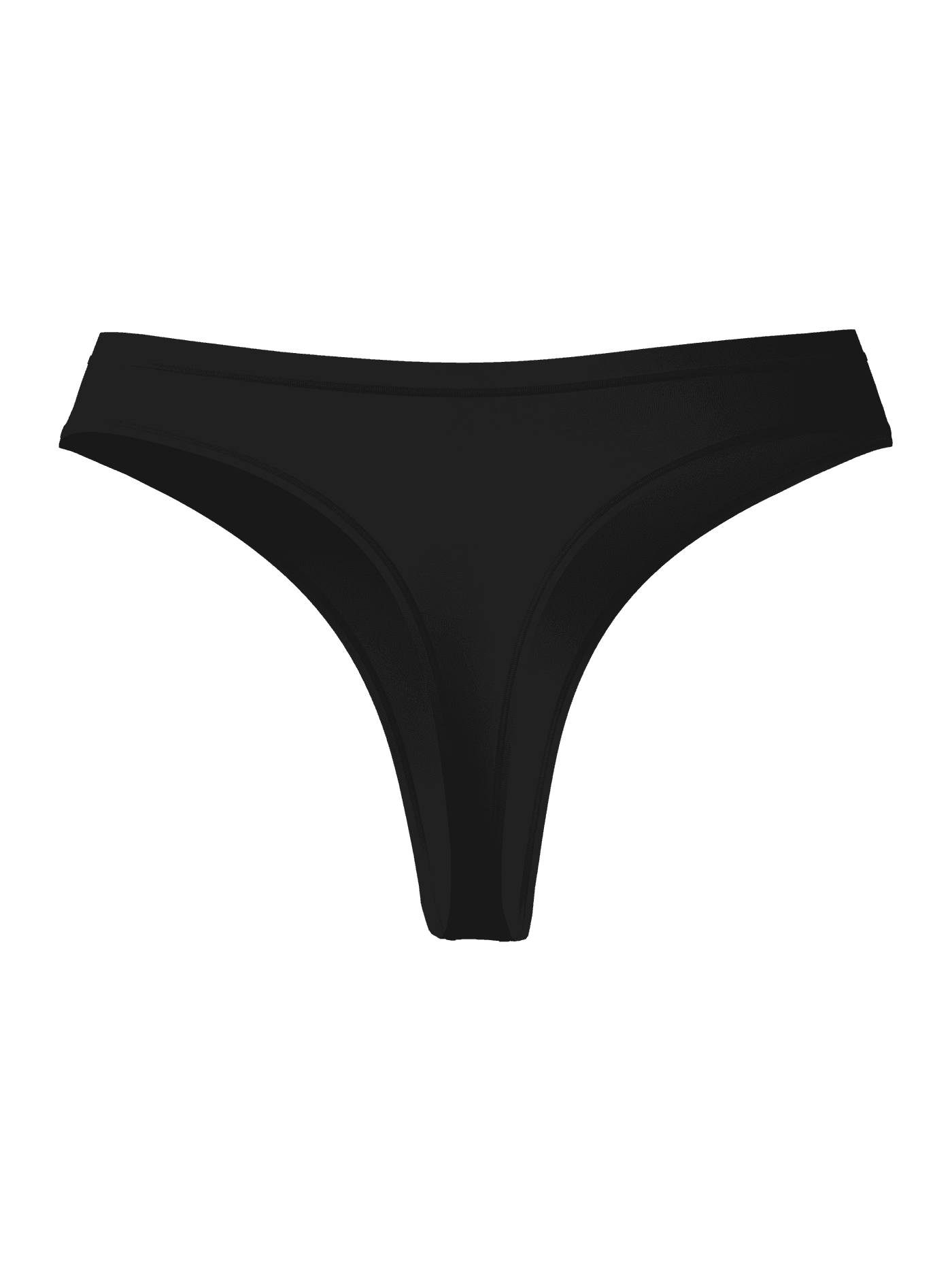 Front view of the black Björn Borg Soft Touch Thongs, featuring a comfortable fit and silky soft TENCEL™ Lyocell. - Image 2