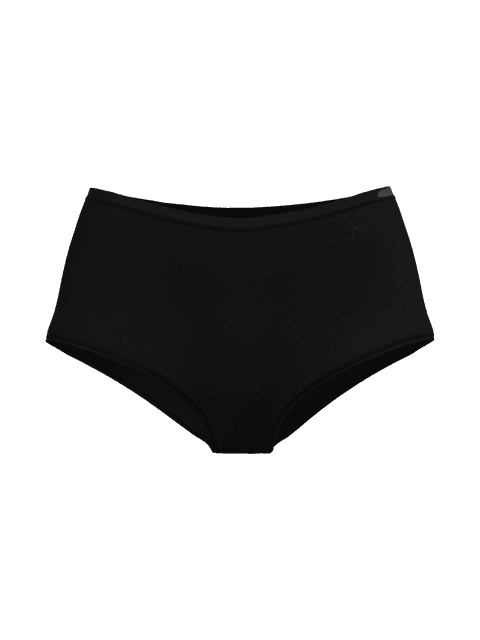 Front view of the black Soft Touch Highwaist Briefs in silky TENCEL™ Lyocell with a high-waisted fit and tonal BORG logo. - Image 3