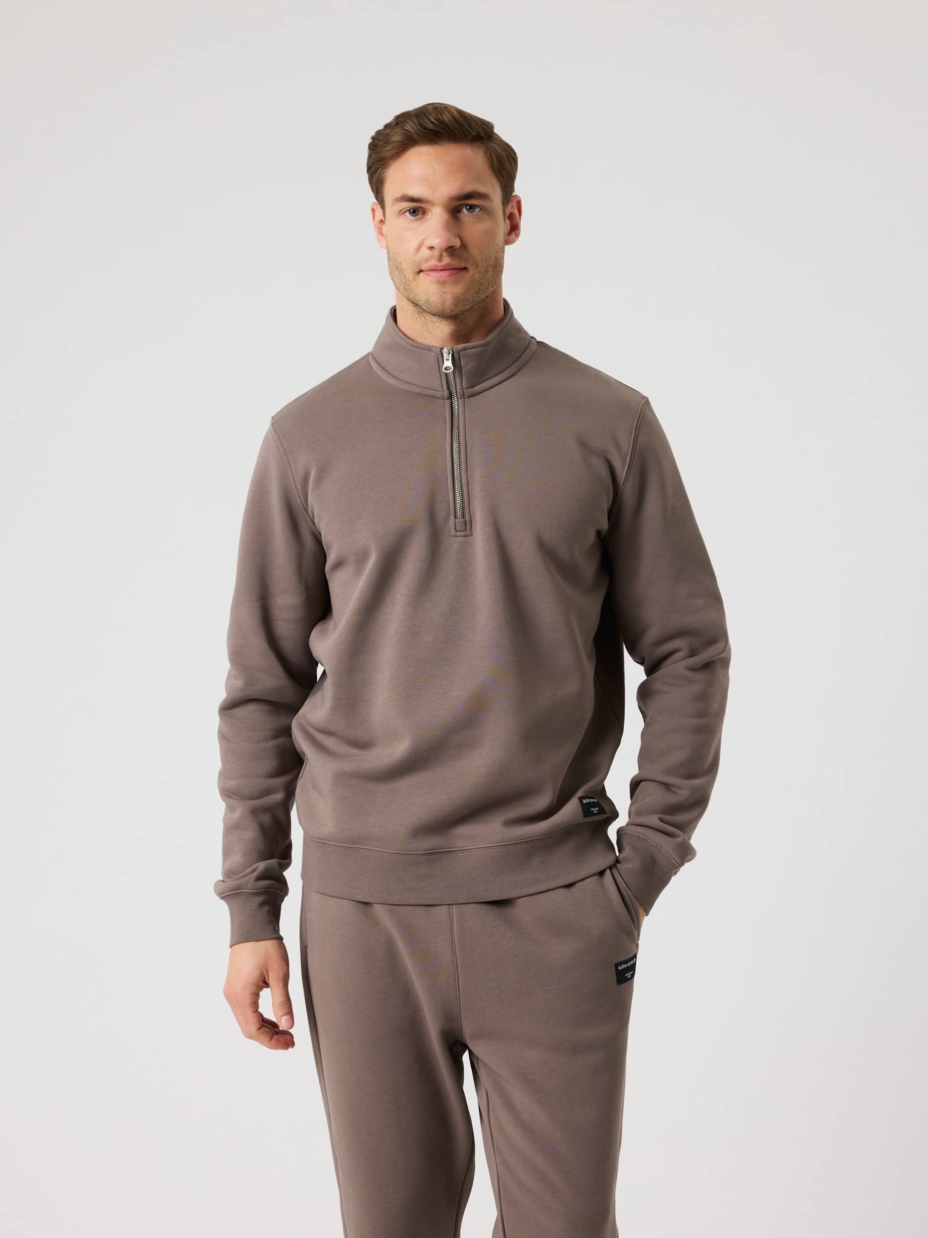 Centre Half Zip - Men - Dusty Olive | Björn Borg