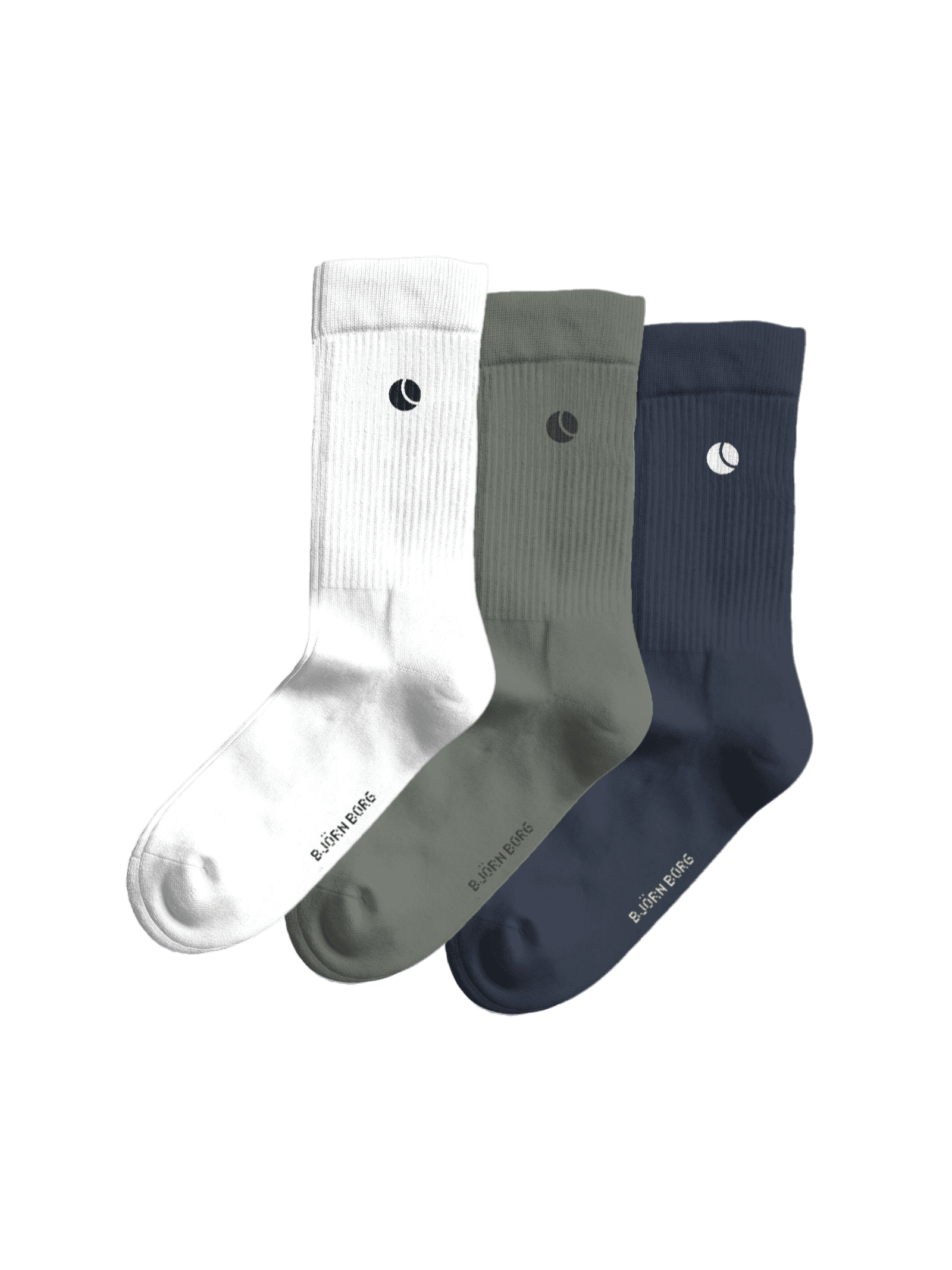 Björn Borg - Core Crew Socks 3-pack Multi Women - Image 1