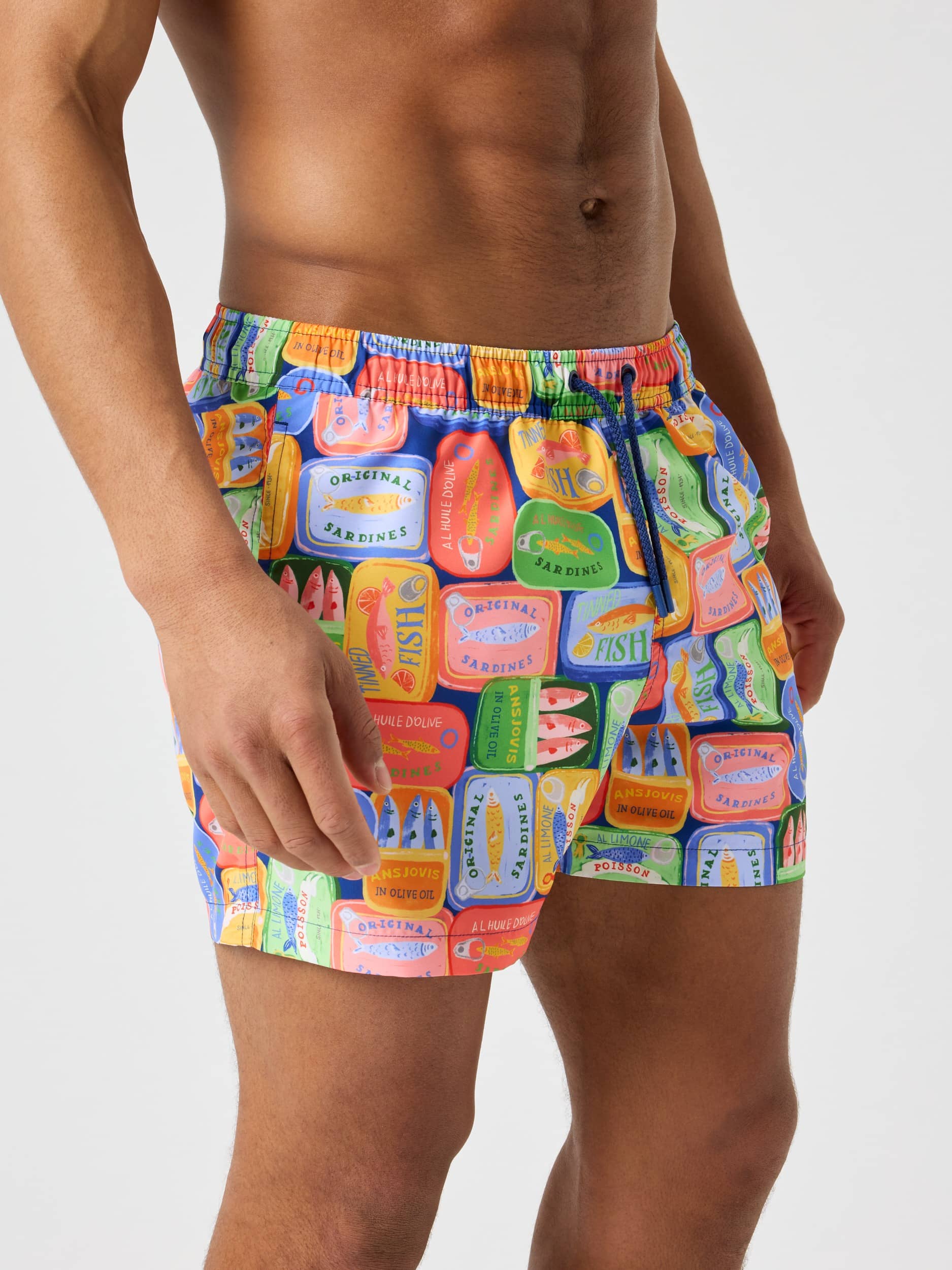 Borg Print Swim Shorts - Herr - Sardines 1 | Björn Borg