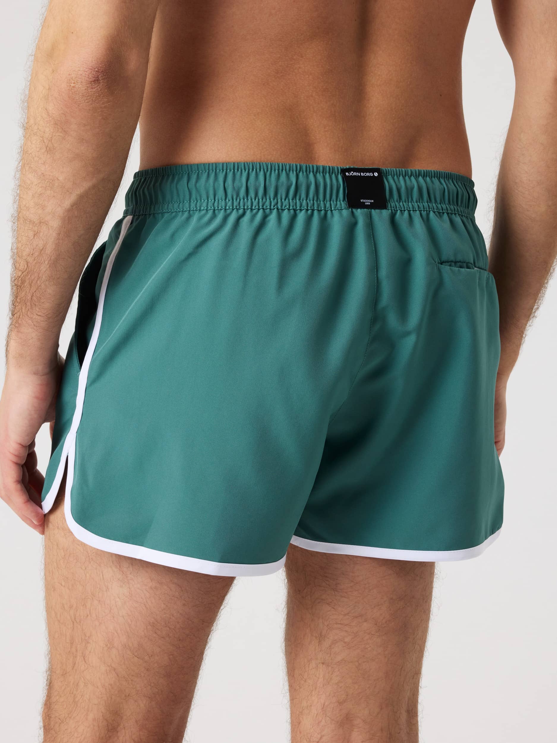 Borg Retro Swim Shorts - Heren - Blue Spruce | Björn Borg