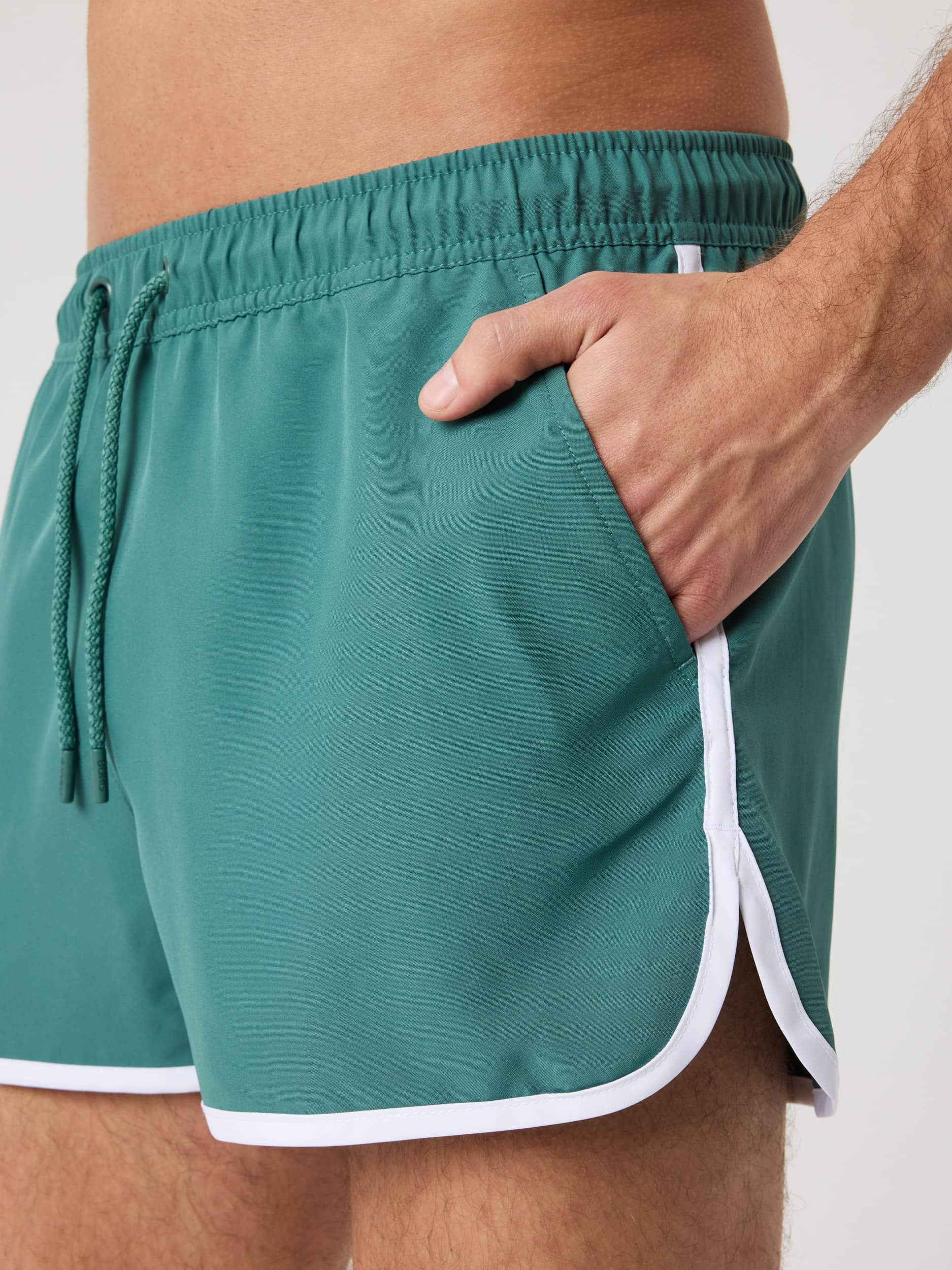 Borg Retro Swim Shorts - Men - Blue Spruce | Björn Borg