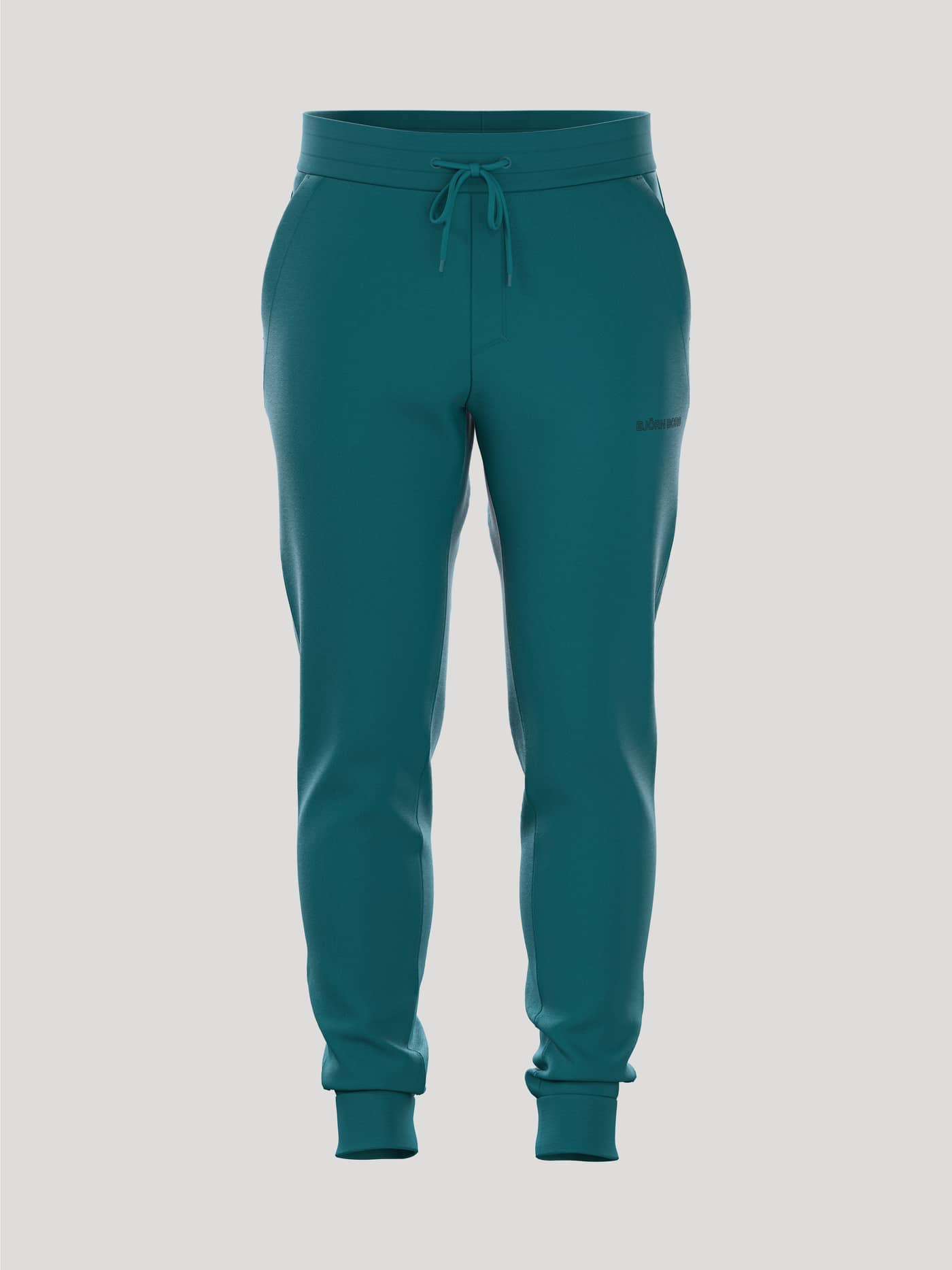 Front view of the men's Björn Borg Essential 3 Sweatpants in Shaded Spruce. - Image 1