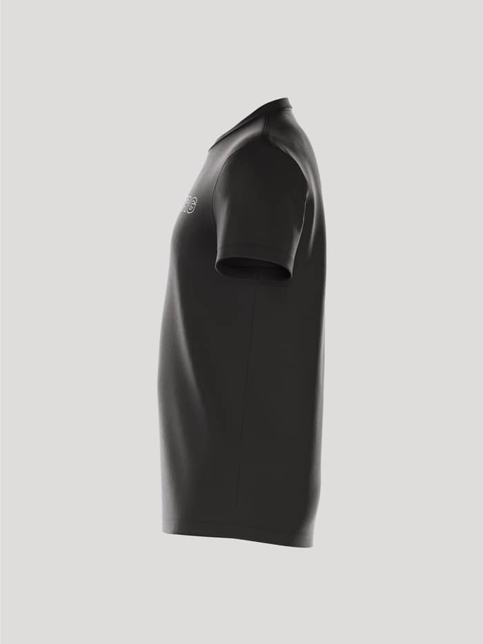 Borg Essential T-Shirt i Black Beauty (Sort) set fra siden i blød 100% bomuld med hvidt logotryk og stilfuld pasform.