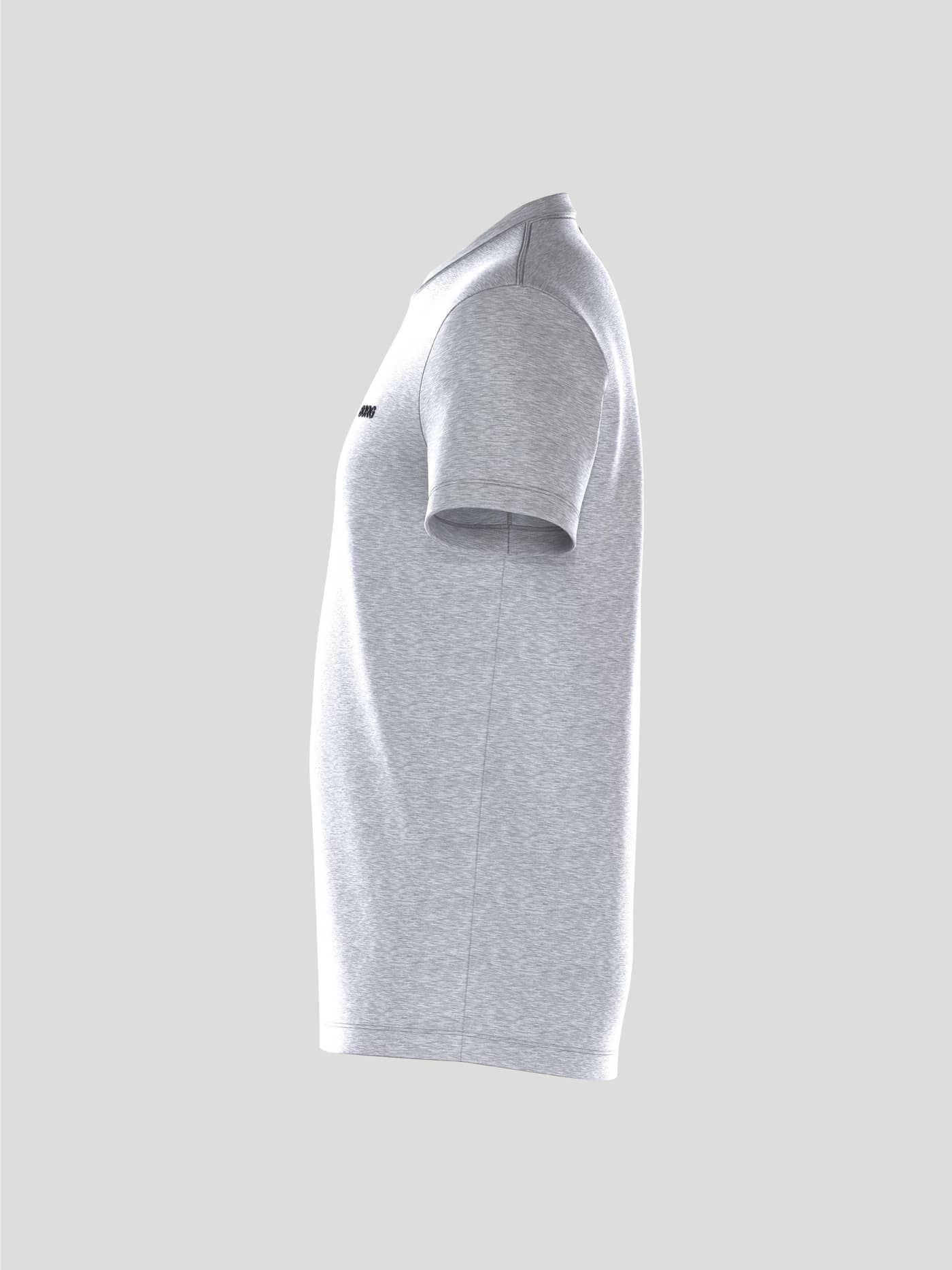 Borg Essential T-Shirt i Light Grey Melange (Grå) set fra siden i blød bomuld med sort logo til stil og funktion. - Image 4