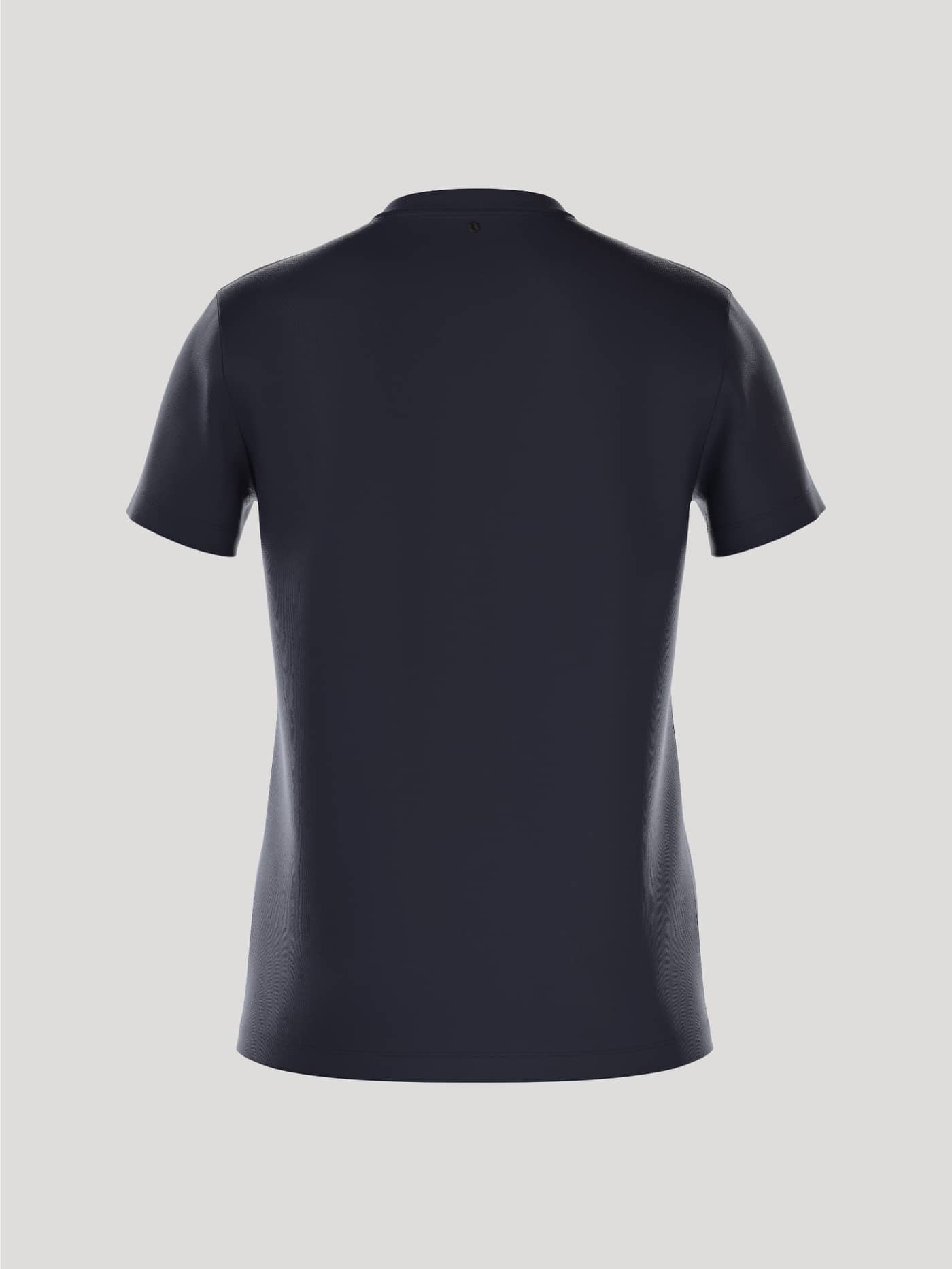 Borg Essential 4 T-Shirt i Night sky (Blå) set bagfra i blød bomuld med et lille tennisboldbroderi. - Image 3