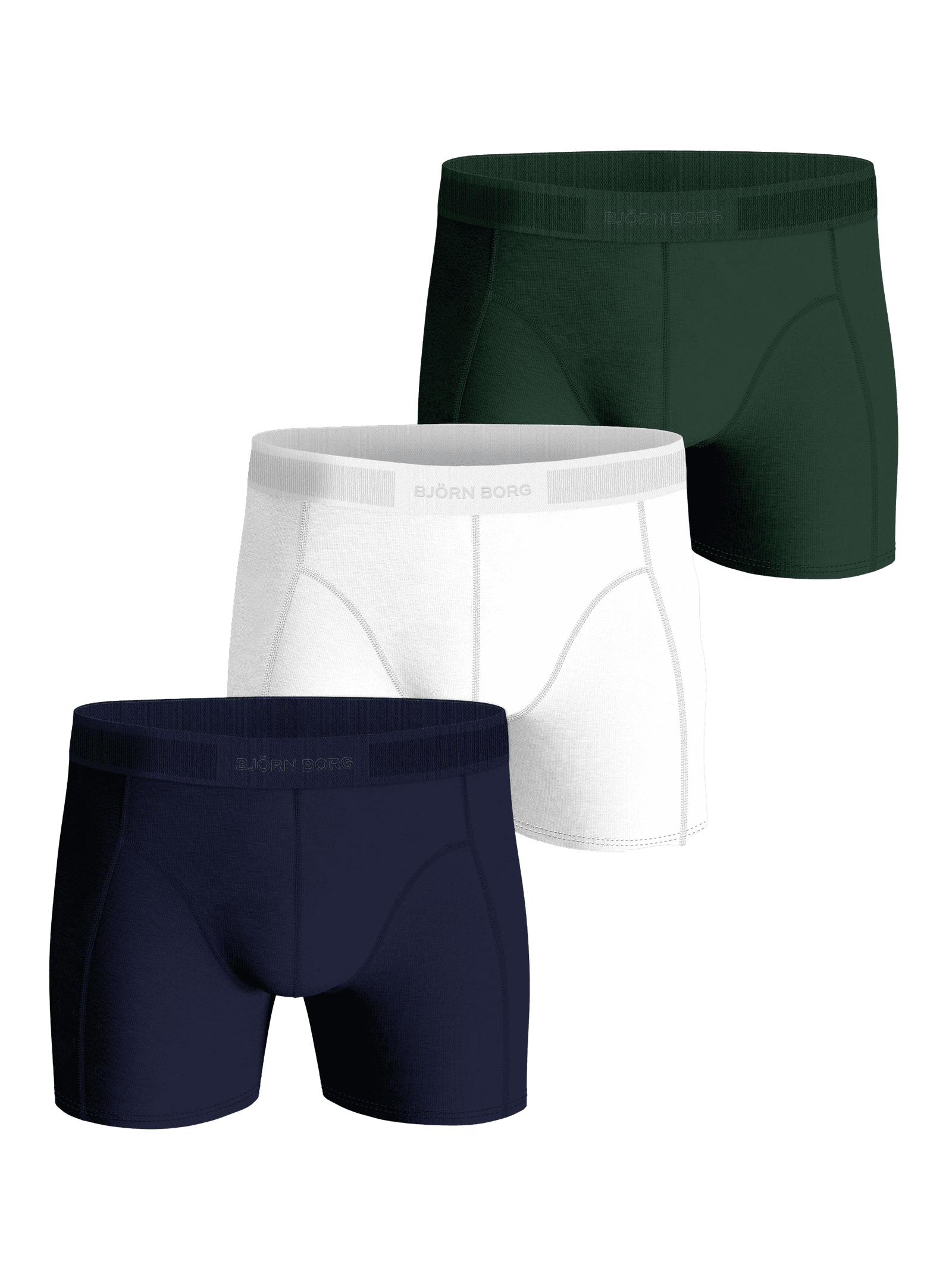 Björn Borg - Organic Cotton Stretch Boxers 3-pack Multi Herr - Image 1