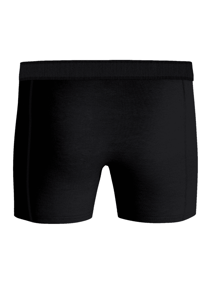 Vue arrière du Organic Cotton Stretch Boxers 3-pack noir alliant style et coupe fonctionnelle en coton extensible. - Image 3