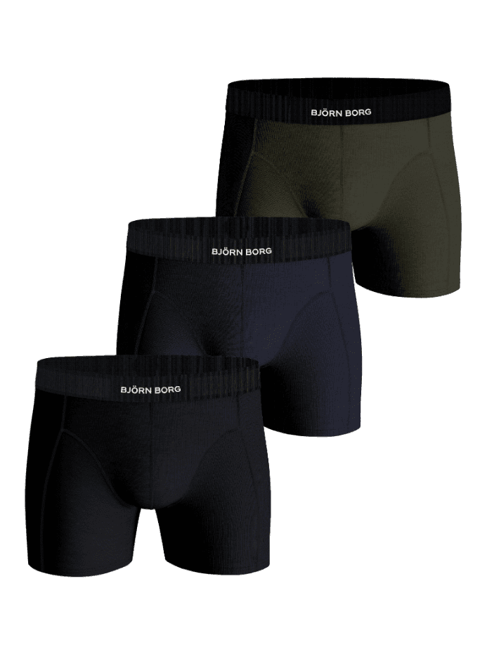 Björn Borg - Organic Cotton Stretch Boxers 3-pack Svart Herr - Image 1