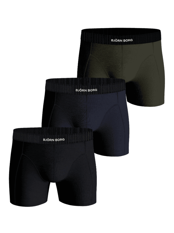 Björn Borg - Organic Cotton Stretch Boxers 3-pack Black