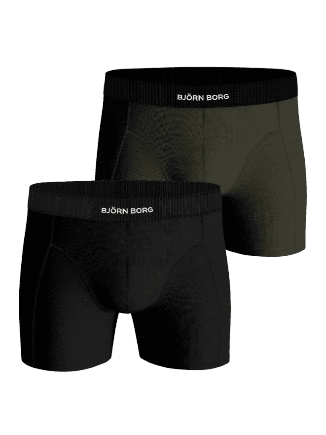 Björn Borg - Organic Cotton Stretch Boxers 2-pack Multi Herr - Image 1