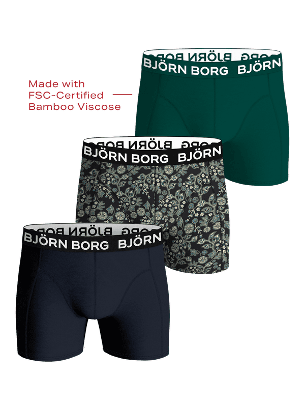 Björn Borg - Bamboo Cotton Blend Boxers 3-pack Multi