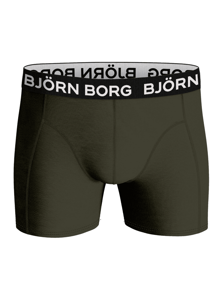 Bamboo Cotton Blend Boxers 2-pack in Green, these boxer briefs feature a black waistband with a white Björn Borg logo. - Image 4