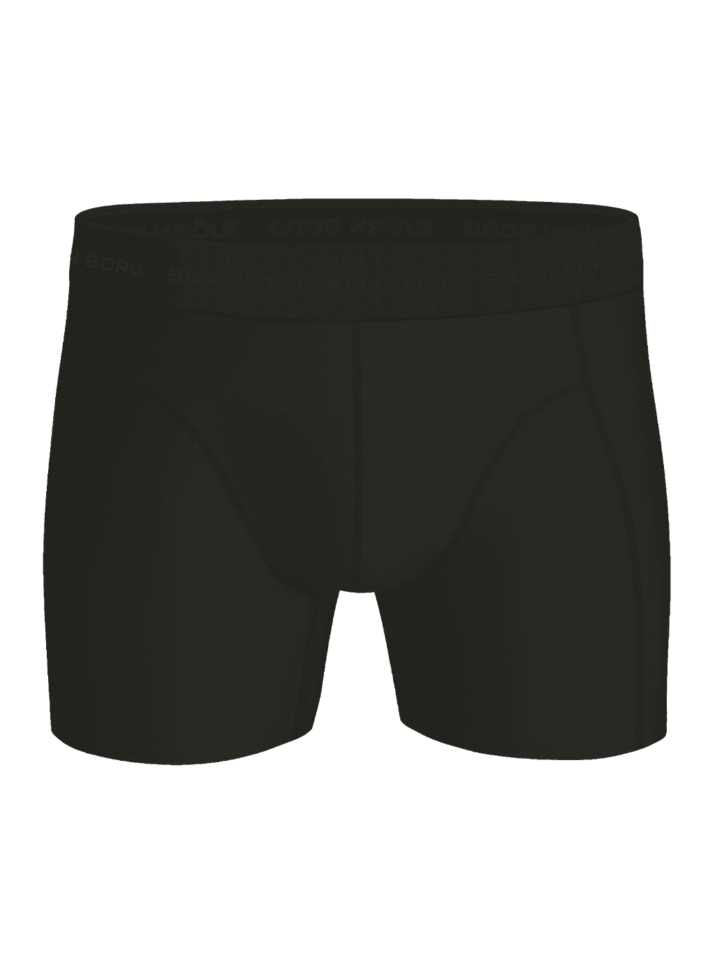 Front view of Björn Borg Microfiber Boxers 3-pack in black, featuring functional boxer briefs with a soft logo waistband. - Image 3
