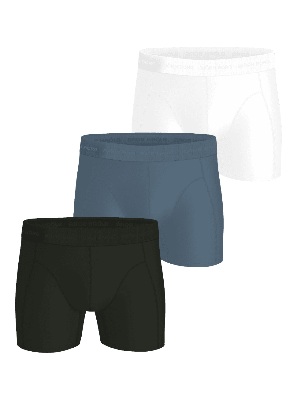 Microfiber Boxers 3-pack - Men - White, Blue, Grey | Björn Borg