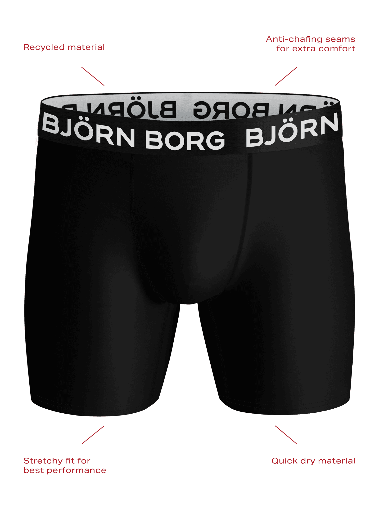 Björn Borg - Sports Microfiber Boxers Black Beauty Men - Image 1