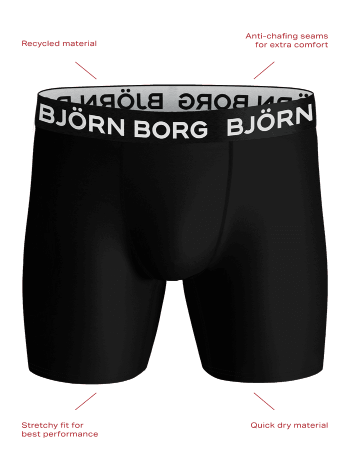 Björn Borg - Sports Microfiber Boxers Black Beauty