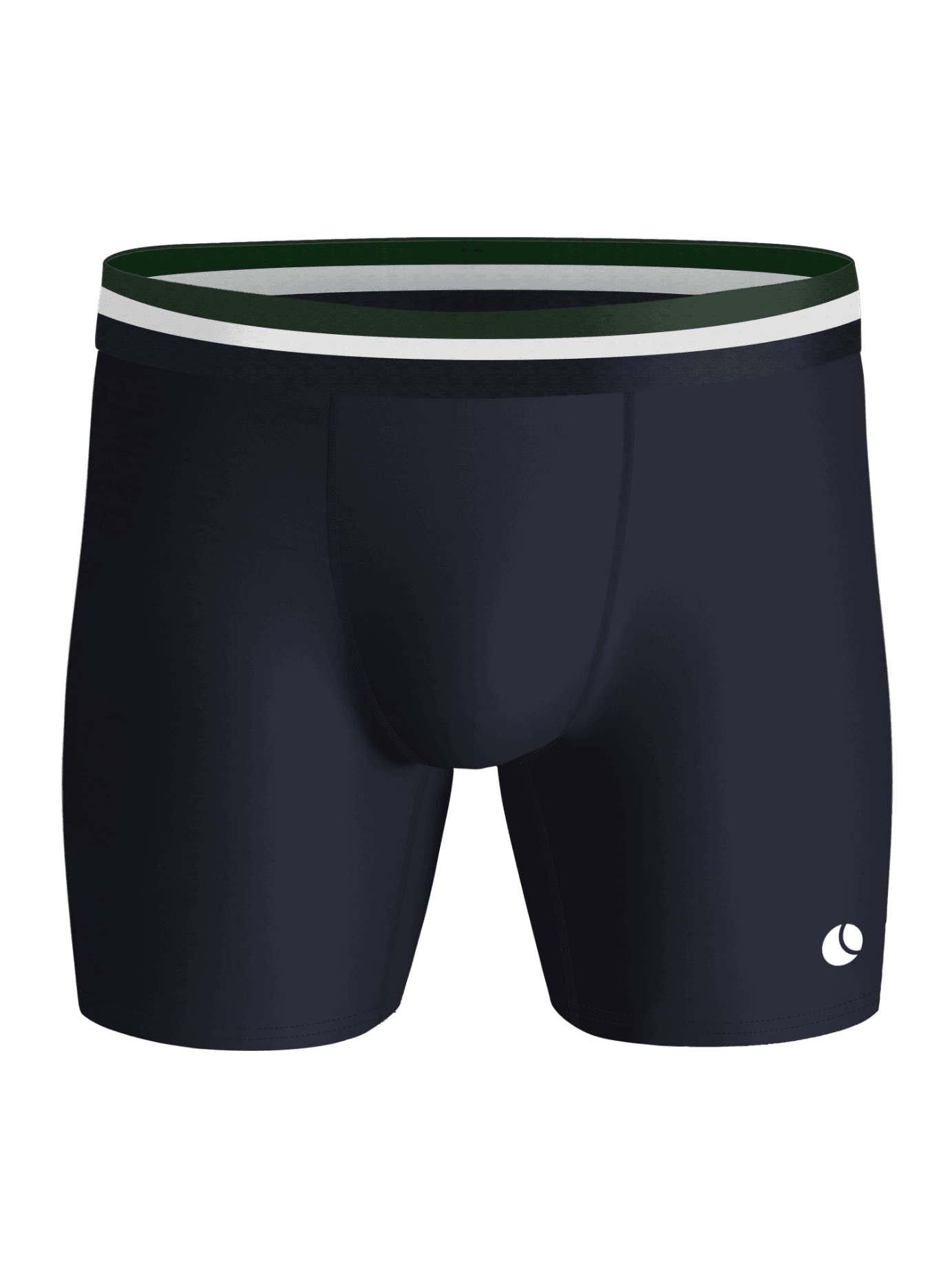 Sports Microfiber Boxers 2-pack in marineblauw en wit voor heren met een wit logo voor training. - Image 2