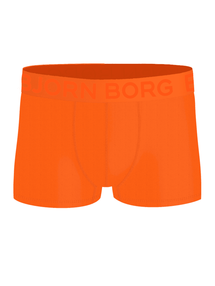 Front view of the orange Björn Borg Sports Mesh Trunks 2-pack in breathable recycled mesh for training. - Image 4