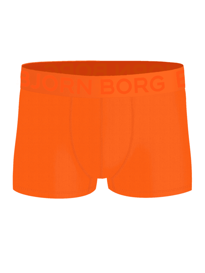 Vue de face du Sports Mesh Shorty 2-pack orange en maille recyclée respirante pour l'entraînement. - Image 4