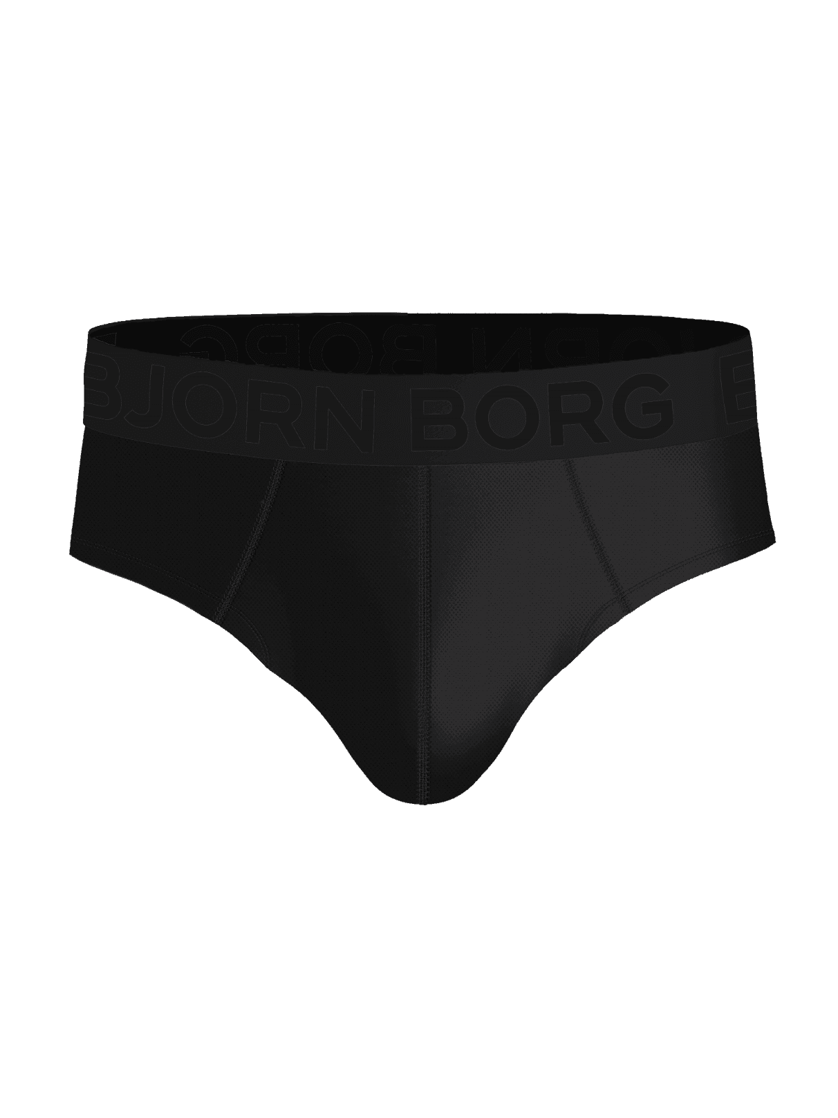 Black Björn Borg Sports Mesh Briefs 2-pack for training, crafted in breathable mesh with a tonal logo waistband. - Image 2