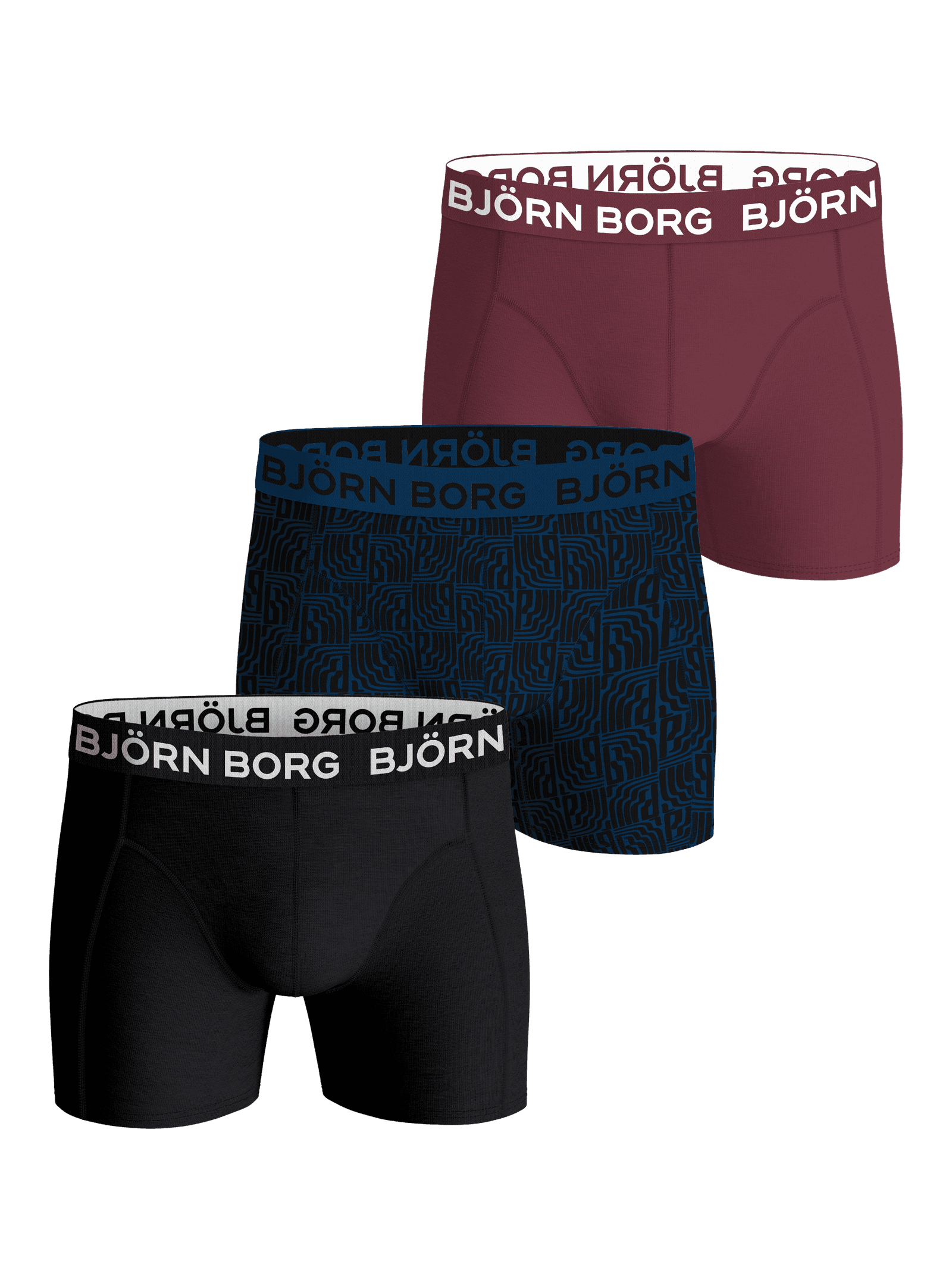 Björn Borg - Cotton Stretch Boxers 3-pack Multi Kids - Image 1
