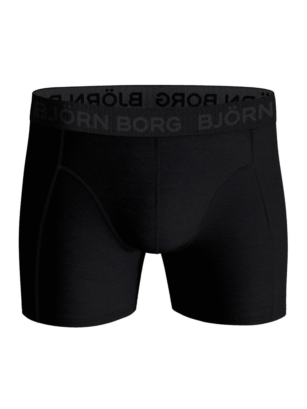Front view of the Cotton Stretch Boxers 3-pack in Black (Black), featuring functional boxer briefs with a stylish fit. - Image 2