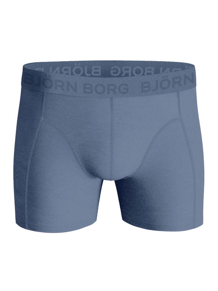 Cotton Stretch Boxers 3-pack in blue for men, featuring soft cotton stretch fabric and a functional logo waistband. - Image 2