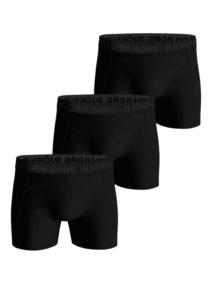 Björn Borg - Cotton Stretch Boxers 3-pack Black Men - Image 1