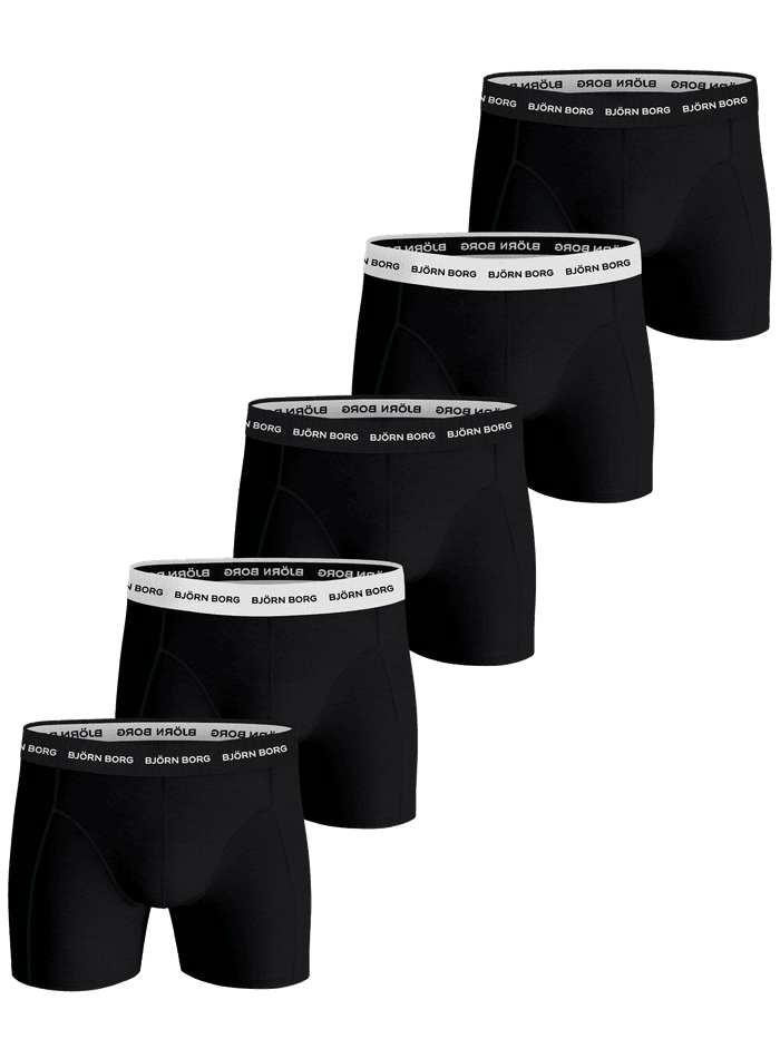 Björn Borg - Cotton Stretch Boxers 5-pack Black