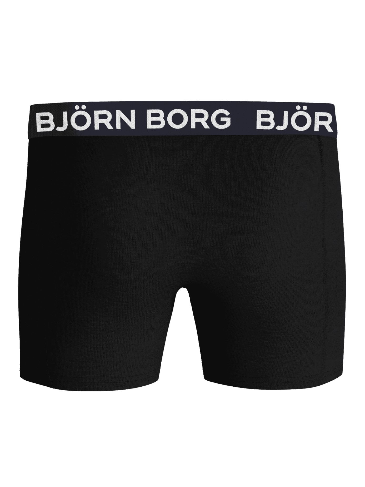 Svart Cotton Stretch Boxers 7-pack i myk bomullsstretch med hvit logolinning, sett forfra. - Image 3