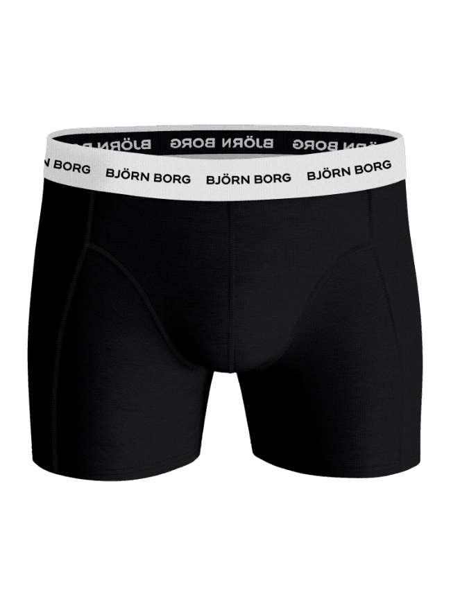 Cotton Stretch Boxers 12-pack i sort set forfra til mænd med en hvid logo-elastiklinning i blød bomuld. - Image 6