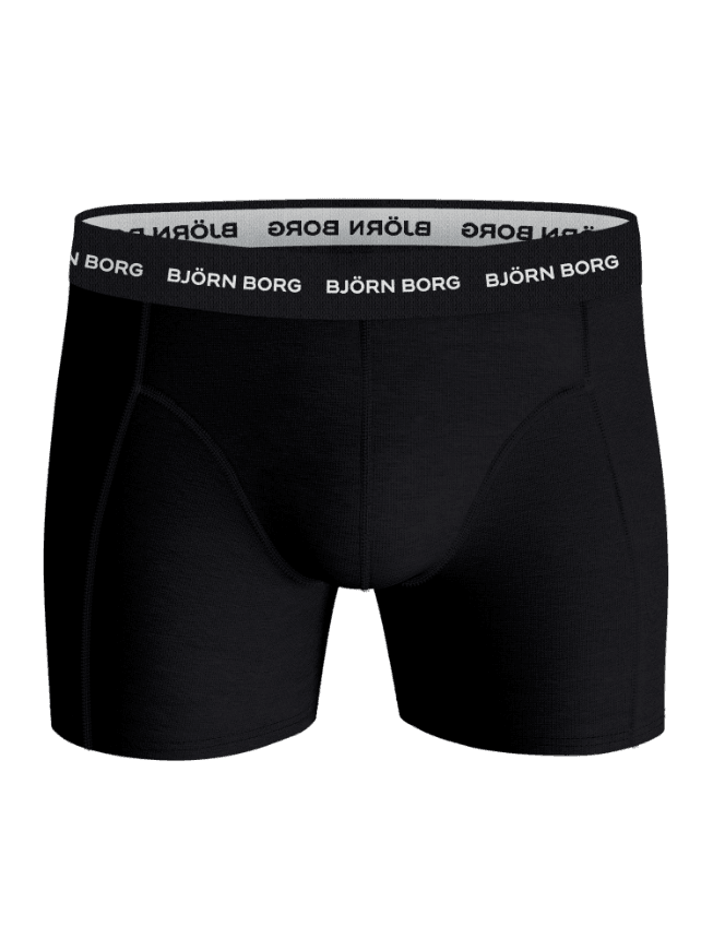 Cotton Stretch Boxers 12-pack i sort til mænd i blød bomuldsstretch med elastisk linning og hvidt logo. - Image 2