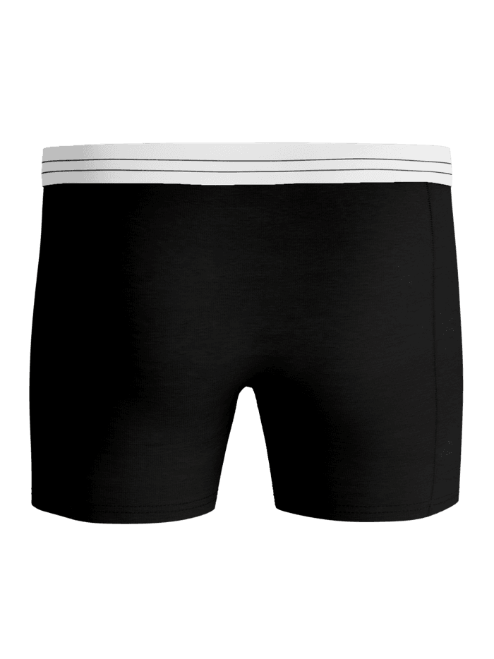 Viscose Cotton Blend Boxers 2-pack i Black (Sort) set forfra med en blød kvalitet og stribet taljeelastik. - Image 3