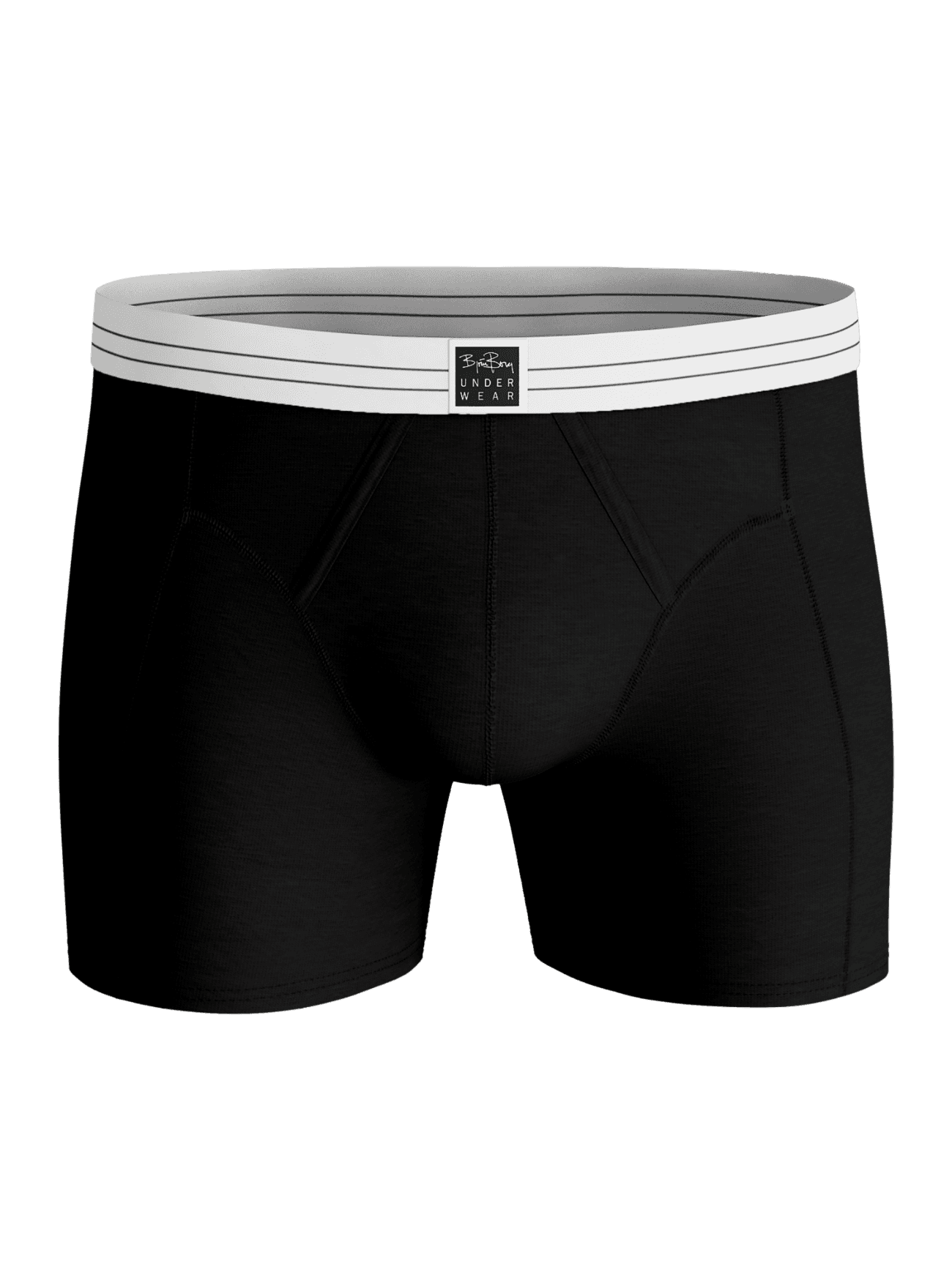 Viscose Cotton Blend Boxers 2-pack in Black for men, featuring soft boxer briefs with a white striped waistband and logo. - Image 2